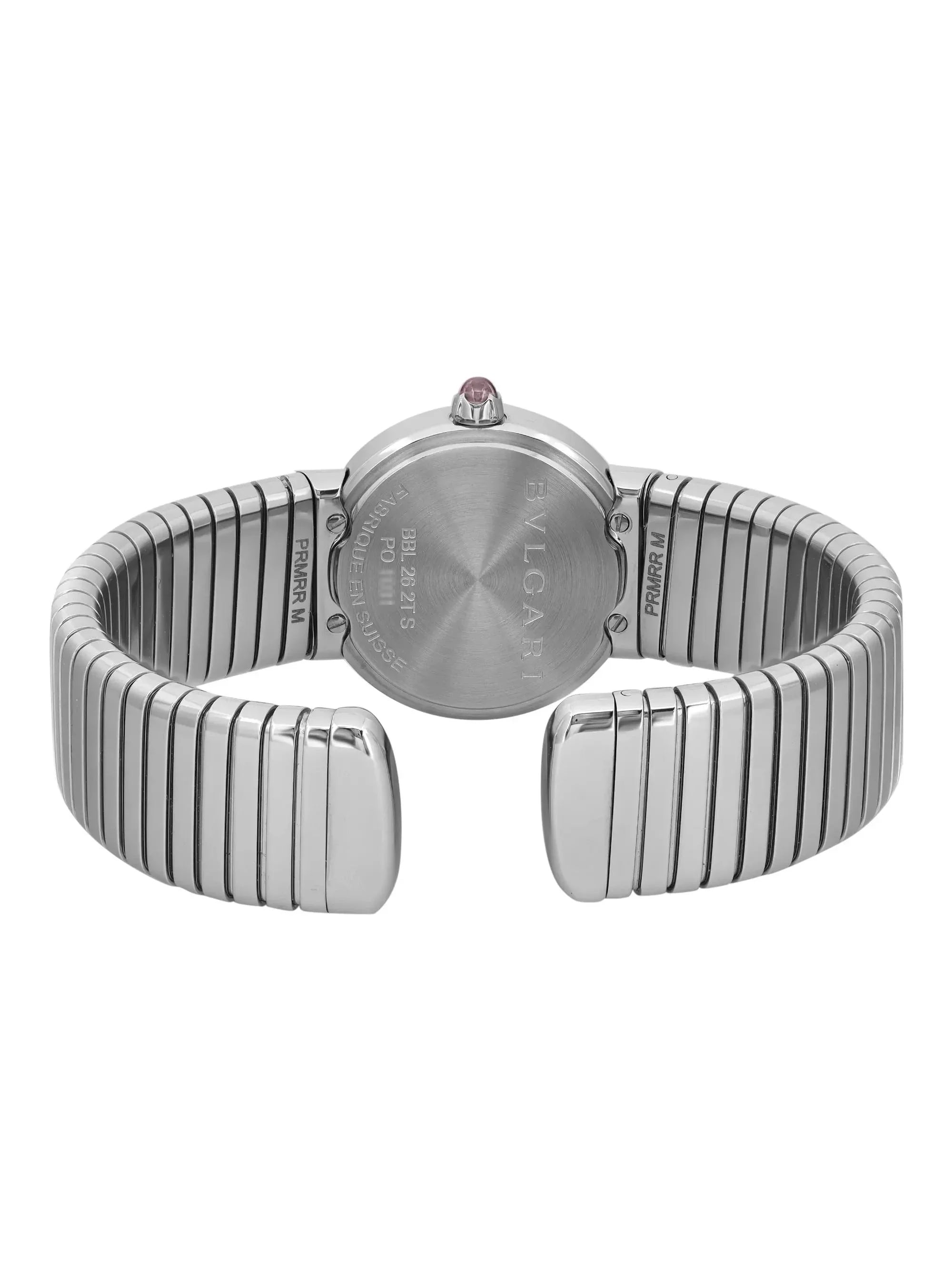 New Watch Bulgari Quartz Diamond Ladies Steel Black Dial Bvlgari 102145 26mm