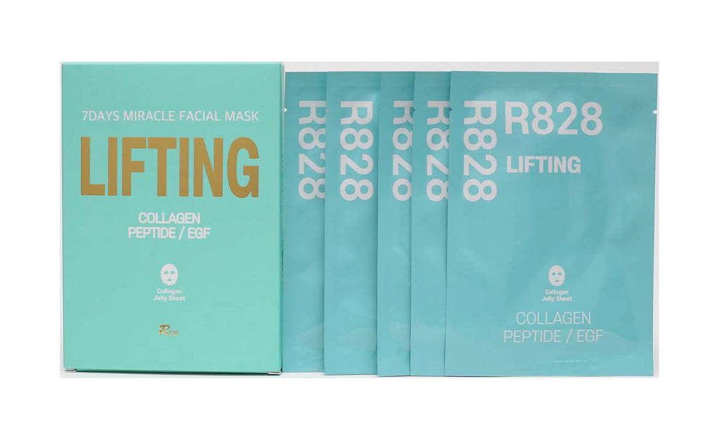 Instant with 10 EGF Peptide Face Lifting and Collagen R828 & Lifting Pack Face Mask Hydrolyzed Glowing
