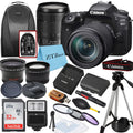 Memory SanDisk Tripod Lens, and Canon Card, with Backpack, 18-135mm Accessory EOS Camera DSLR Bundle 32GB 90D Flash, ZeeTech