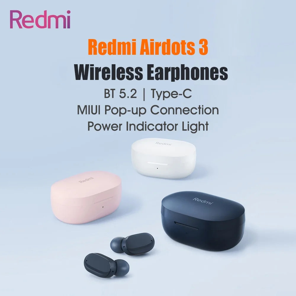 Earphones Earbuds TWS Wireless In-Ear Redmi BT5.2 3 Airdots MIUI