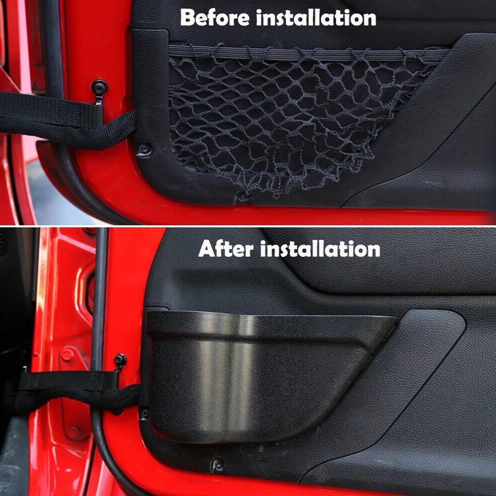 11-17 Pocket JK Storage & Front Wrangler Box Net Rear For Door Organizer