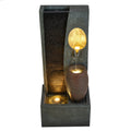 32' White Rainfall Fountain LEDS H Vase 3 Warm with