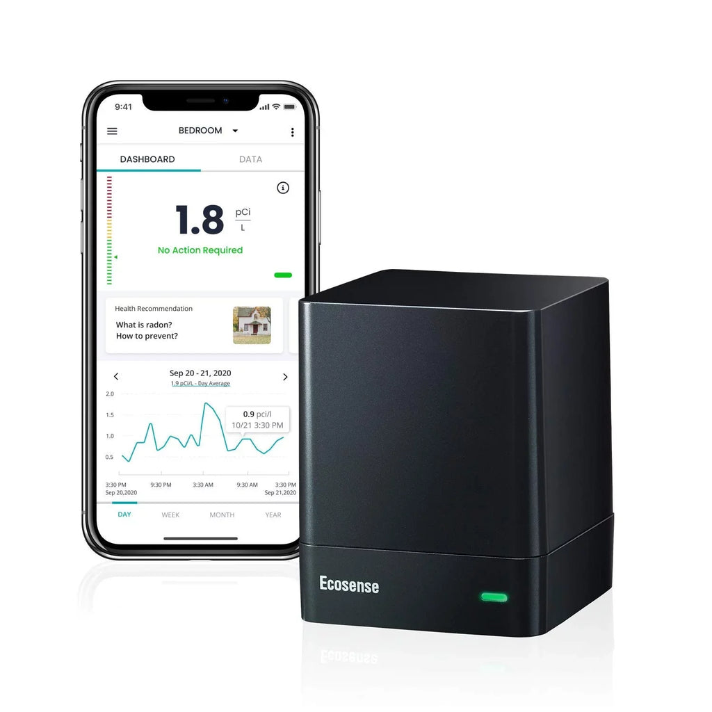 EcoQube WiFi, W Radon Gas Model and Monitor Detector Ecosense with EQ100