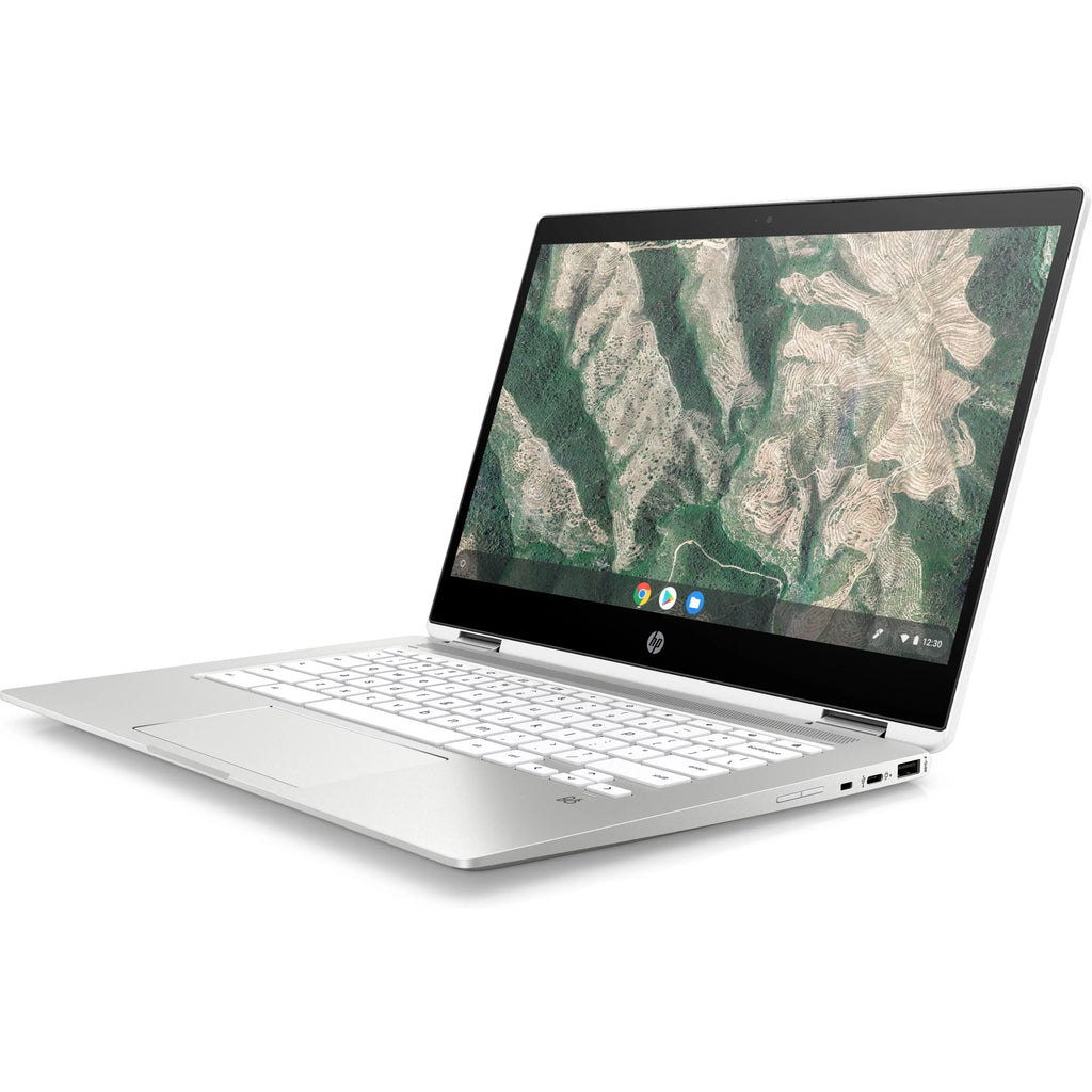 HP 14b-ca0645cl 64GB Touch x360 14" (Used) White 4GB X21.1GHz,Ceramic Chromebook