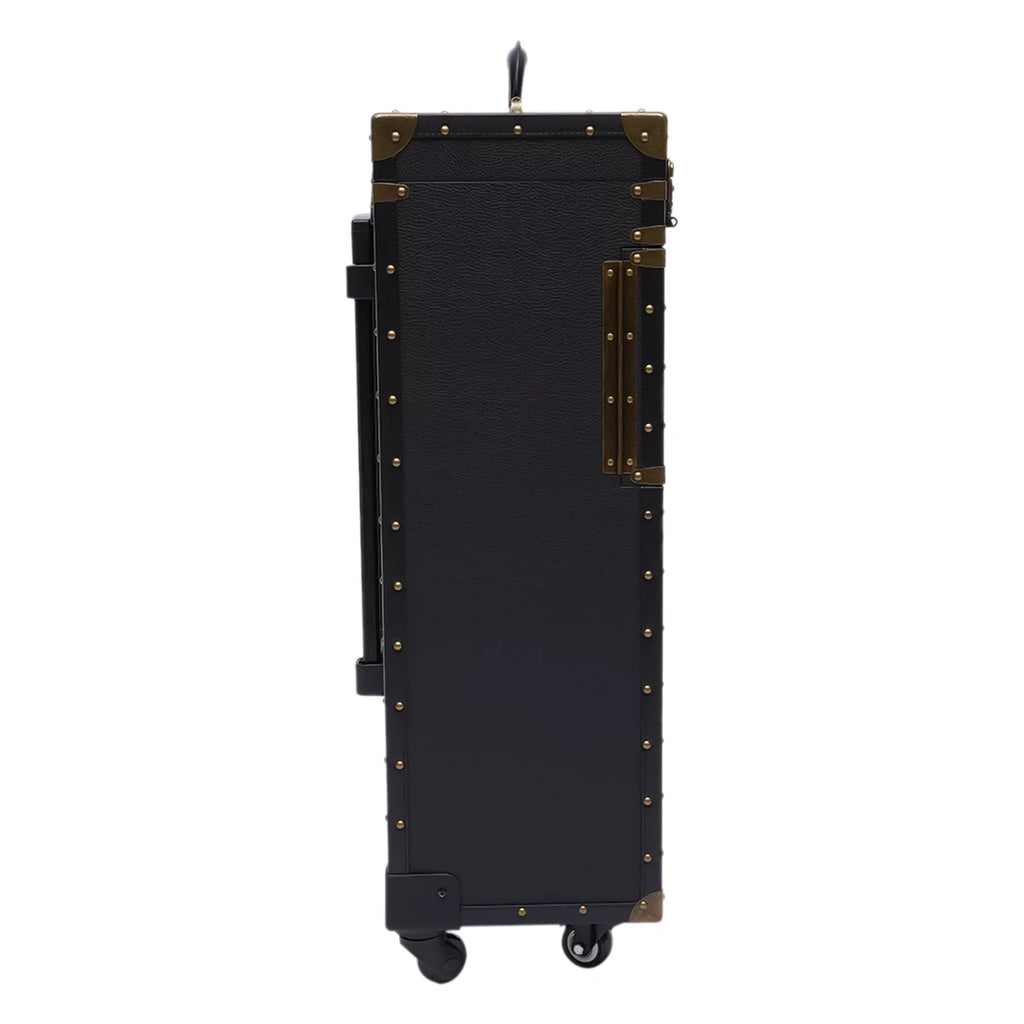 with Miumaeov Organizer Train Box Case, Tool Rolling Makeup Holder Dryer Lockable Stylist Travel Trolley Luggage, Beauty Cosmetic Salon Hair Hairdressing