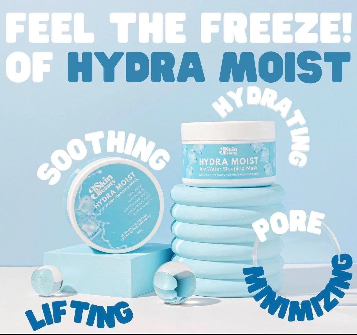 J Ice Hydra Sleeping Mask Skin Water Soap Ice & Hydra Moist Cube Beauty
