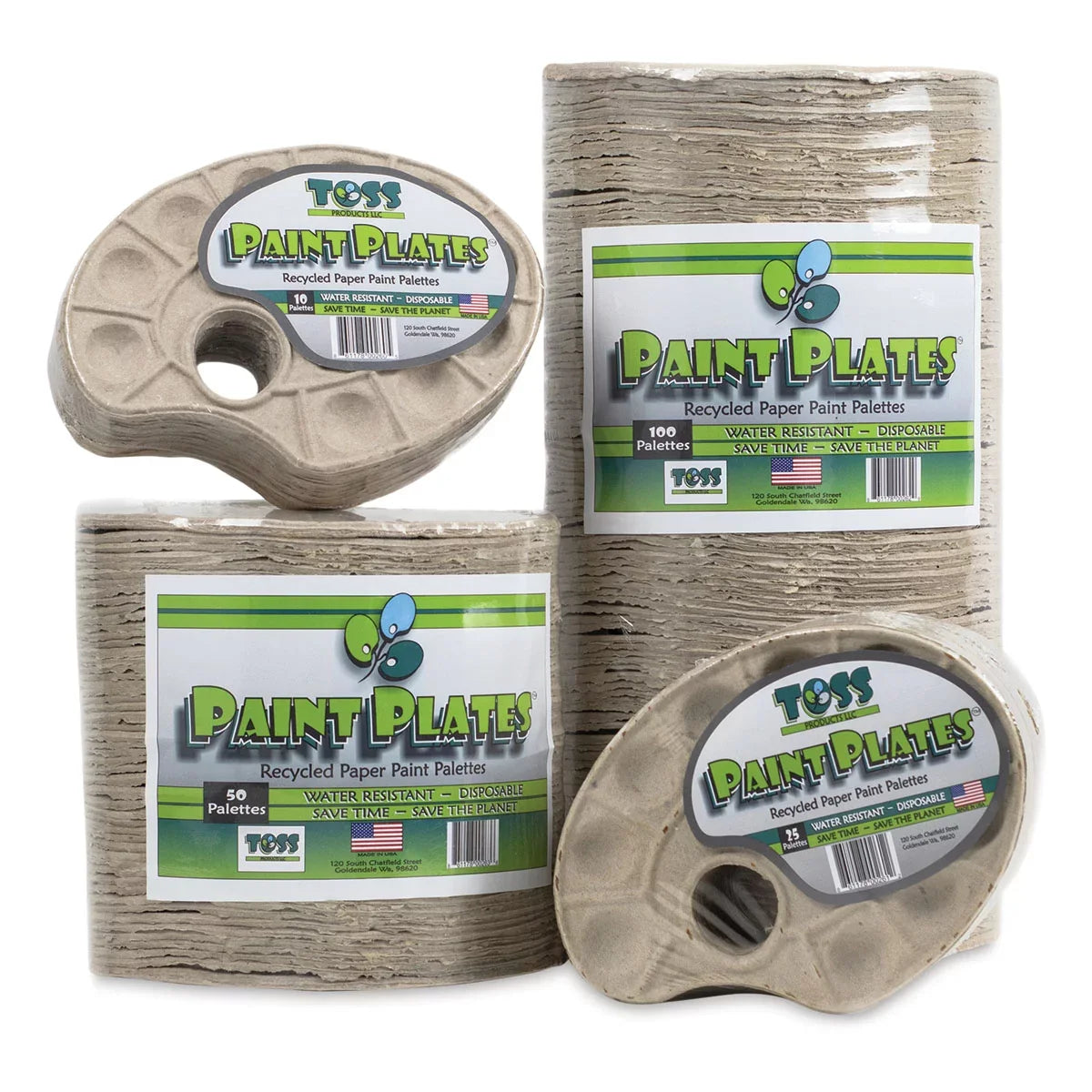 of Class 400 Toss Palettes Disposable Plates Pack Paint -