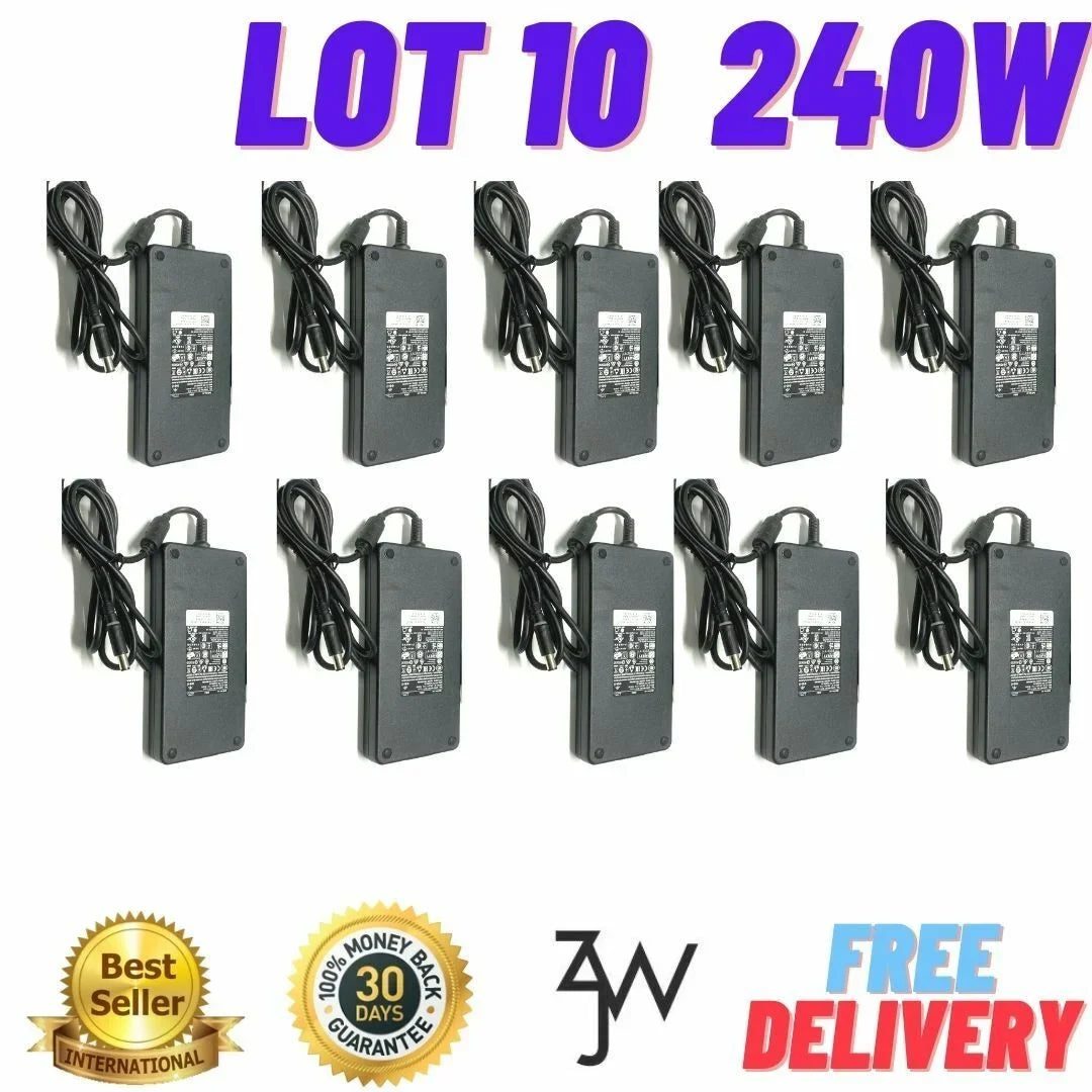 R5 12.3a Dell AC of 17 R3 19.5v laptop Adapter R4 240W charger 10 Lot