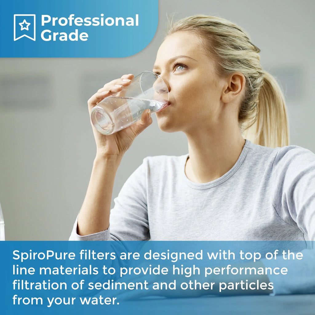 Cartridge Polypropylene Spun SpiroPure Sediment Filter 10x2.5 Melt-Blown 24) of SDC-25-1050 SP-P50 50 Water (Case Micron