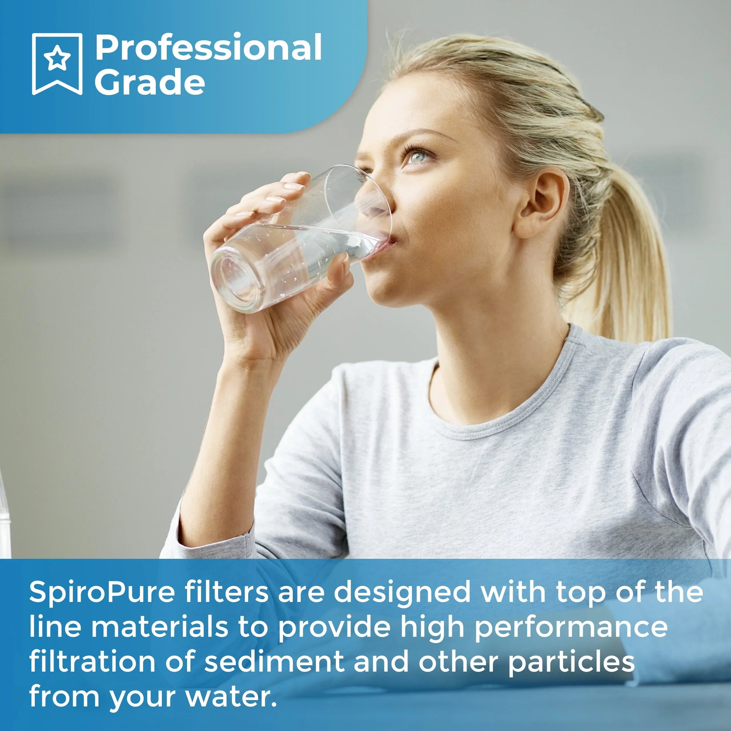 Cartridge Polypropylene Spun SpiroPure Sediment Filter 10x2.5 Melt-Blown 24) of SDC-25-1050 SP-P50 50 Water (Case Micron