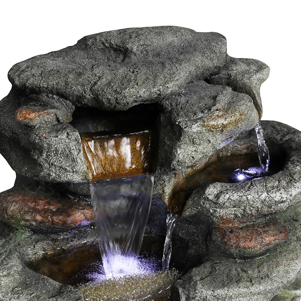 Led with 32.6inches Kmowoo Fountain Rock Lights Water