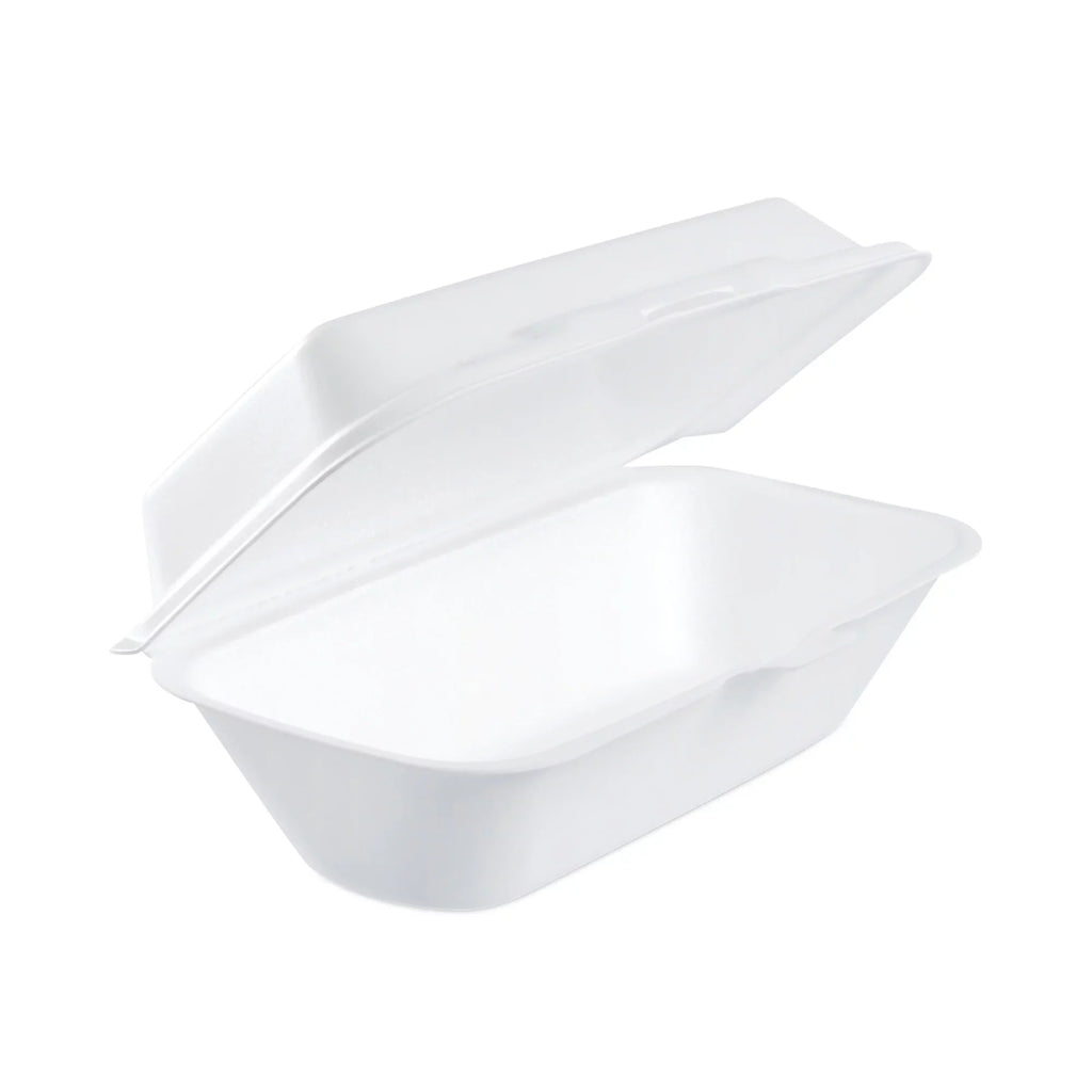 5.3 with 9.8 4 x Foam Removable 3.3, 125/Bag, Container Hinged White, Lid x Dart Bags/Carton Lid, Hoagie -DCC99HT1R Container,