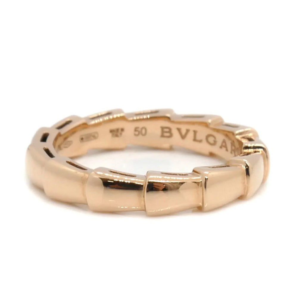 50 349649 Viper Gold K18PG Women's Pink 4.3g (Good) BVLGARI Pre-Owned Serpenti Ring Bvlgari