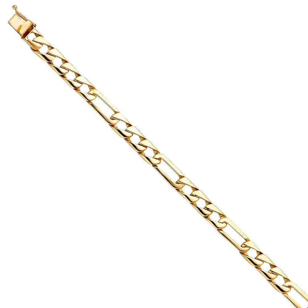 | Women | Elegant and 11.6 | 14k Bracelet Gift Chain Bracelets Men’s Gold Gold Men - Weight Jewelry 8" Link 14KY for for Figaro Yellow