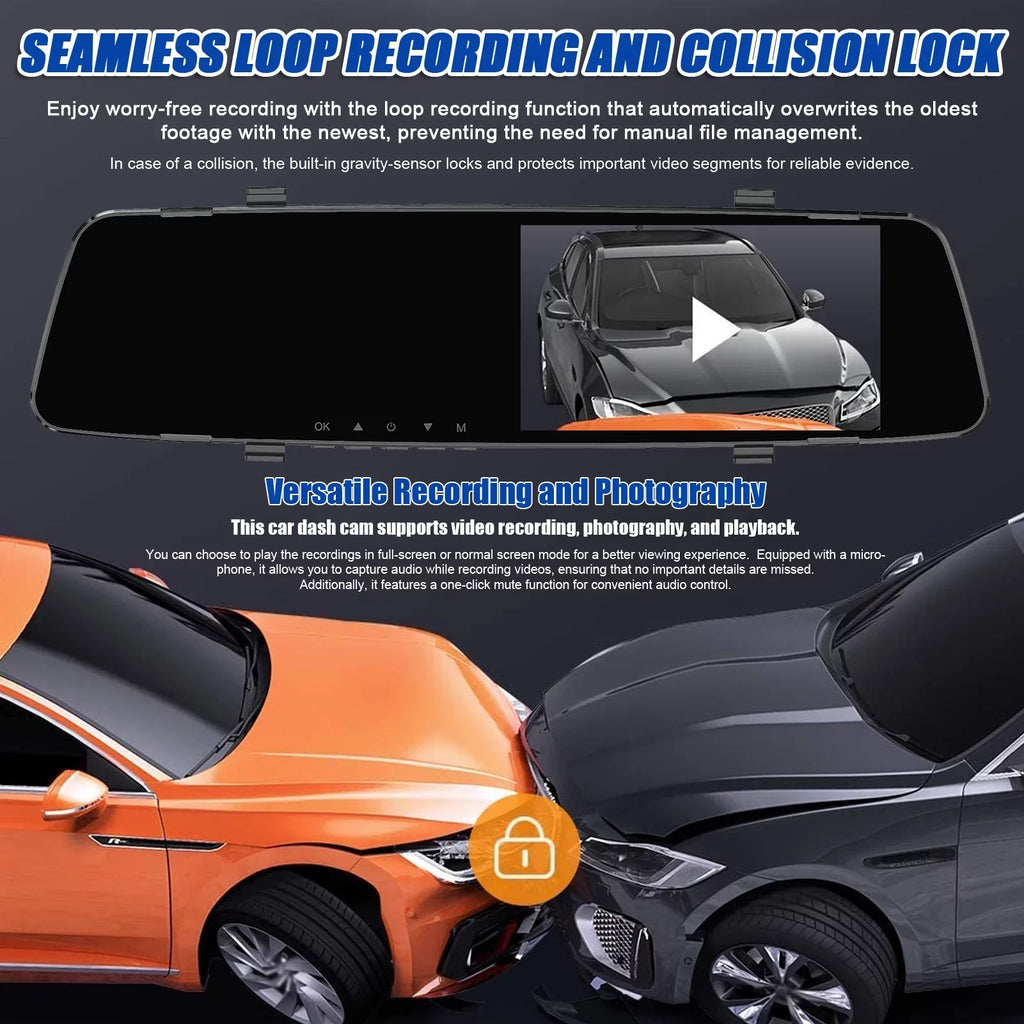 Screen 4 4.3 Inch Reverse 1080P Inch Camera,Camera Dazzduo Reverse Support Dash Rear Cam Inch Dash Dash Radars Camera Reco Screen Dual Radars Rear DVR Dash Dual 4.3 Rear Radars Camera Rear