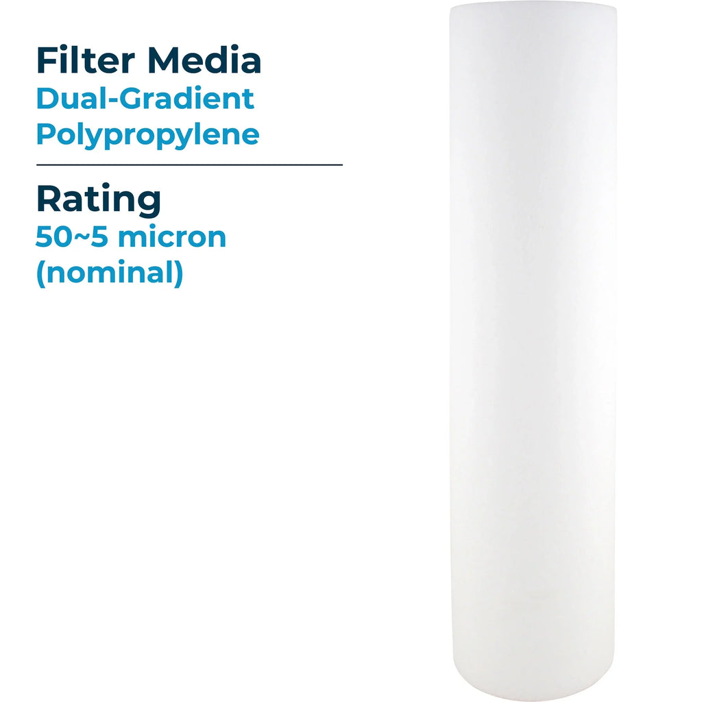 Filter, (6 5 Micron x Polypropylene SpiroPure Dual Pack) Gradient 4.5" 20