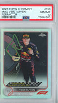 Verstappen #158 PSA Max Topps 10) Chrome 2022 (Refractor F1