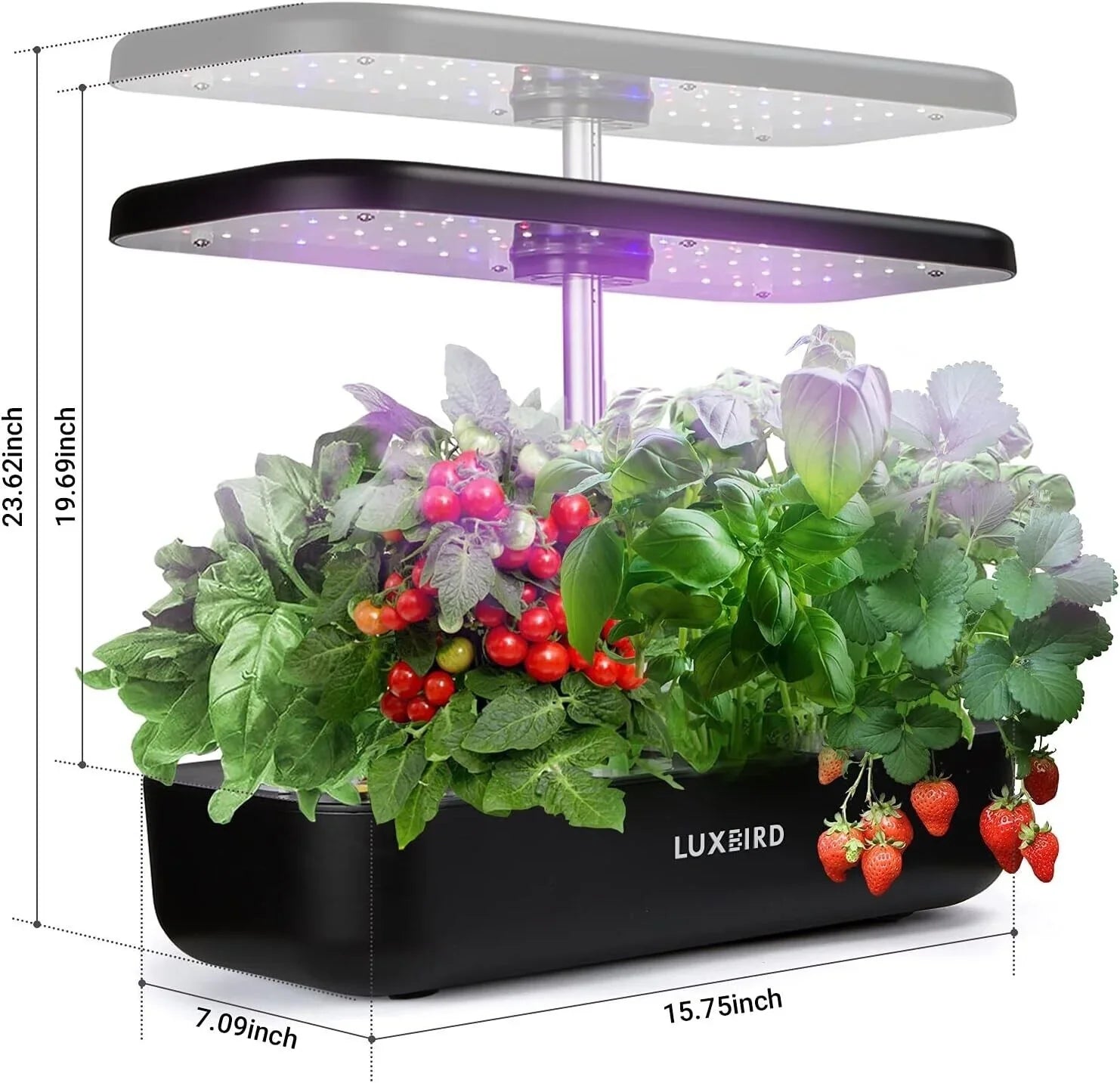 System Hydroponics Kit Germination Grow Indoor Time Garden Growing Light 36W LED