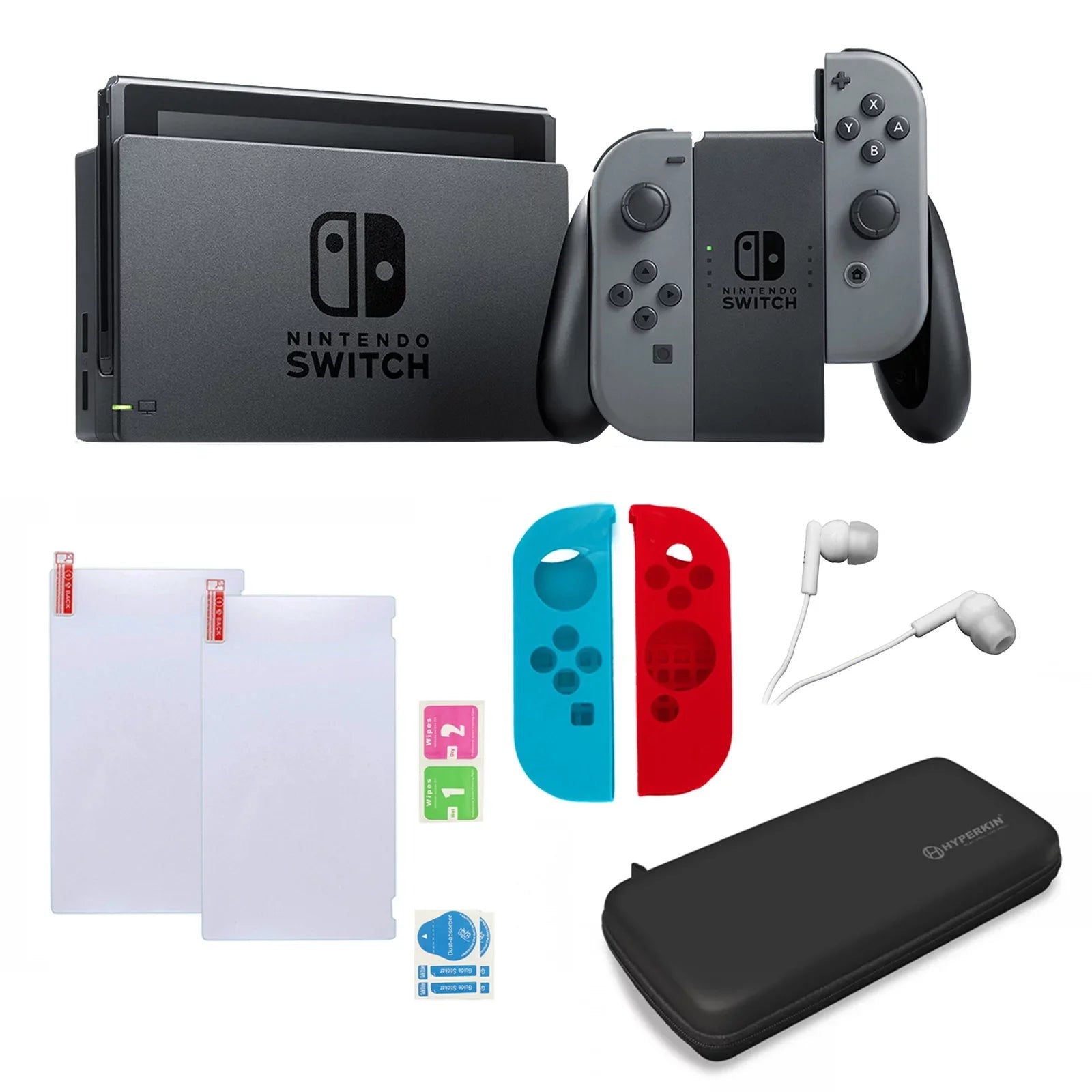 Bundle and Accessories Sleevs Switch with in Nintendo Gray