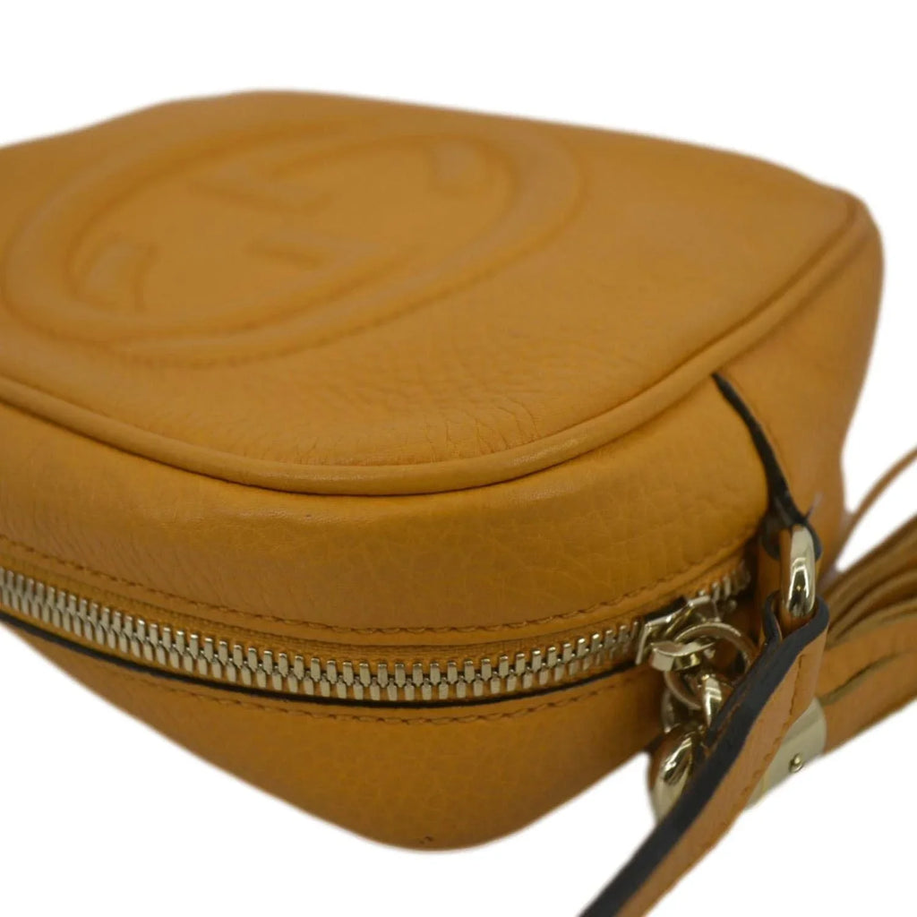 Bag GUCCI Orange Camera Soho 308364 Crossbody Pre-owned Disco Leather
