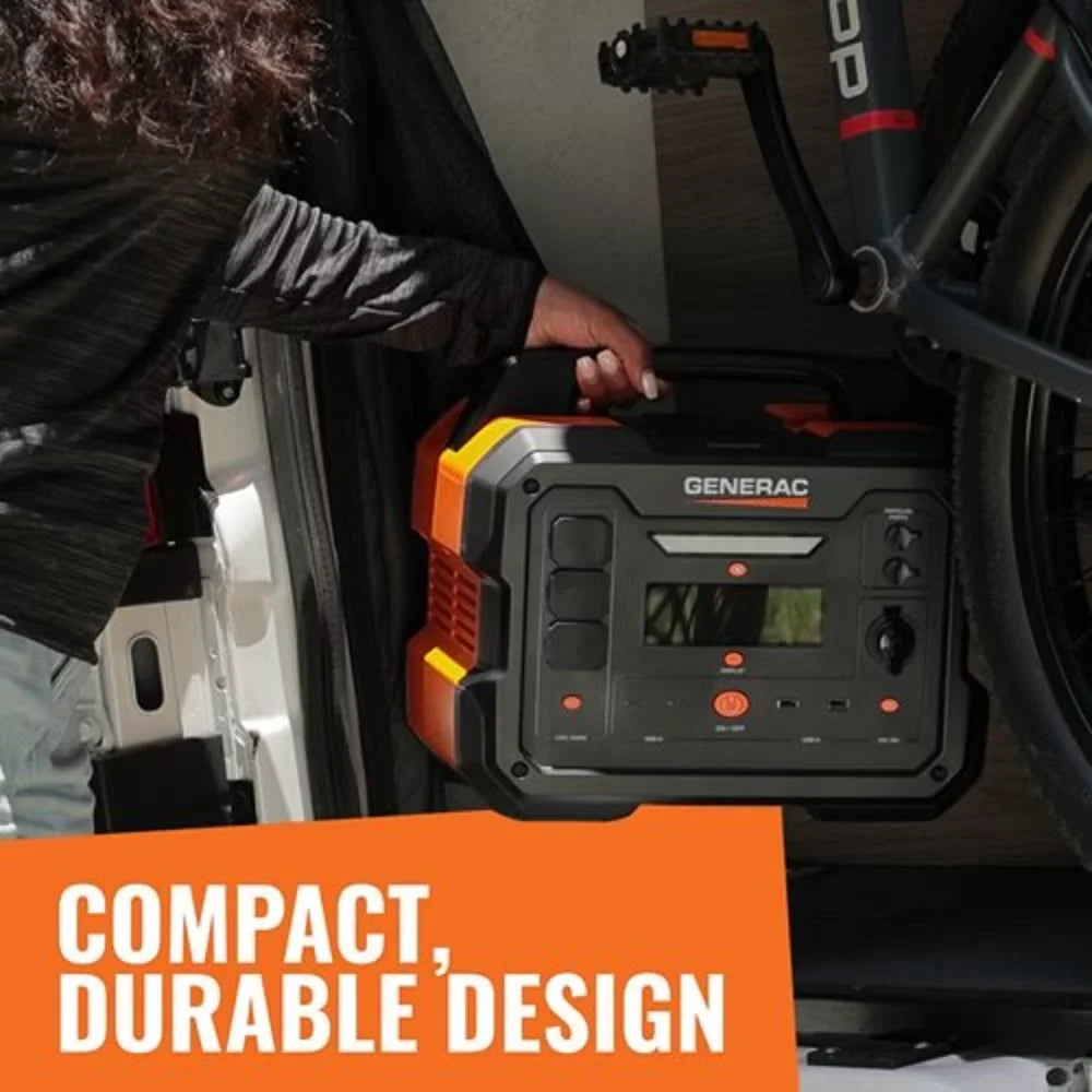 '- Generac 1086Wh Watts 1600/3200 Power Charging Portable Battery Station Powered Generator 8025 Panel Solar Compatible