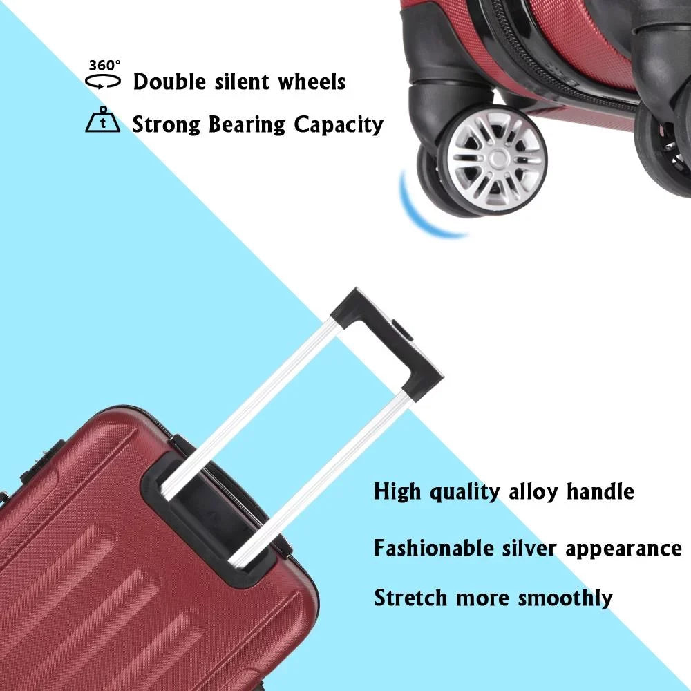 Spinner Lock Hardshell UBesGoo Set Piece Suitcase TSA 3 Lightweight
