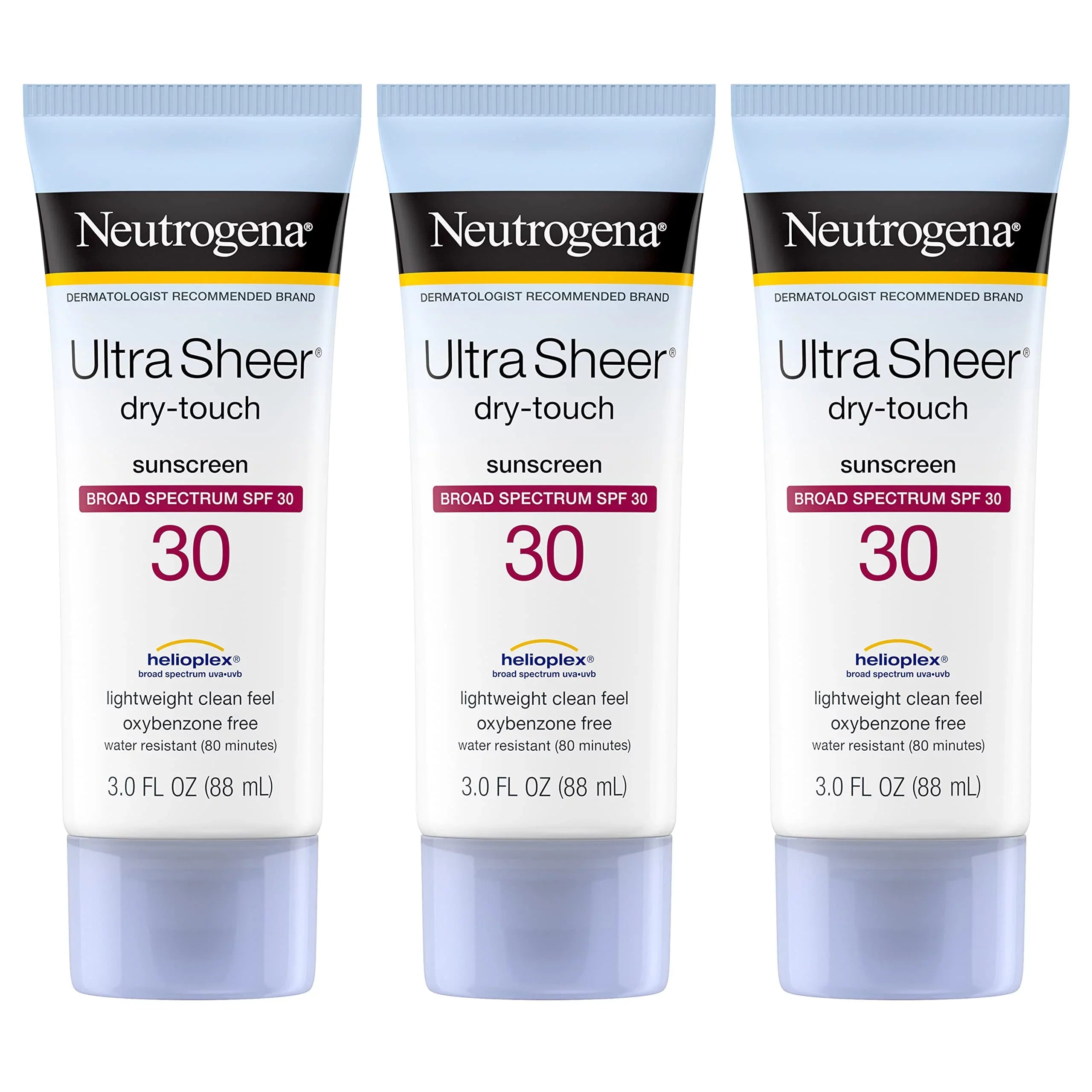 Neutrogena 30 3 Spf Sheer Non-Greasy, Water Non-Comedogenic, Lotion, Dry-Touch Sunscreen Broad Oxybenzone-Free, Uva/Uvb Pack Oz, 3 Fl. Travel Size, Spectrum Protection, Resistant, Ultra Of