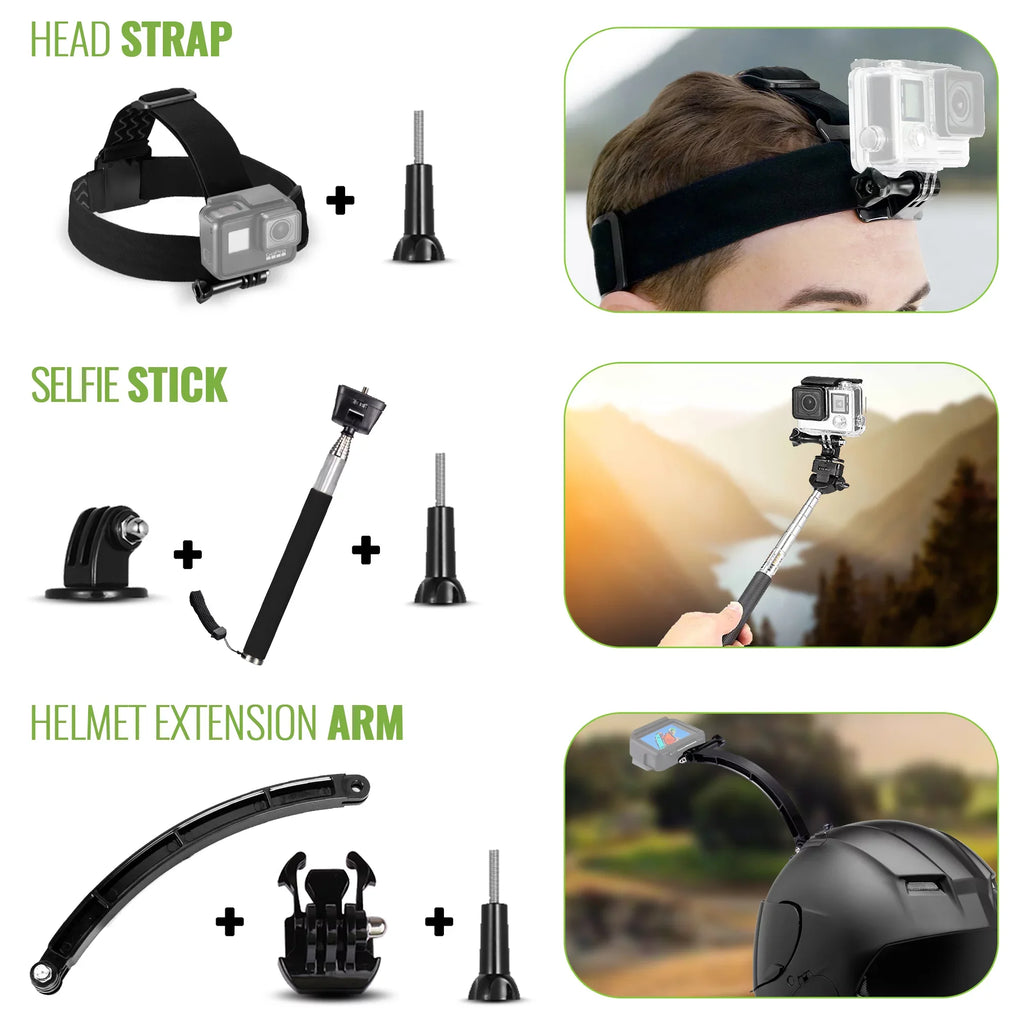 Compatible Camera - Insta360, DJI, Fusion, Accessory AKASO Kit, for DiGiNerds 50-in-1 Action GoPro,