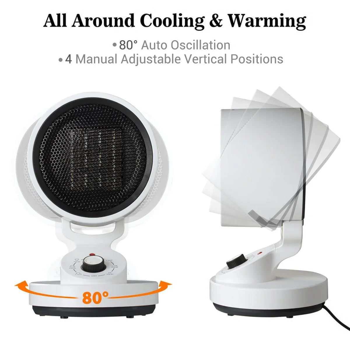 including Cool Cooling (900W), , Home, modes Heater Space Electric Heat Office (10W) Fan, and Fan,with Low for Quick Cool Warm 3 & Heat Heat 2-In-1 High Machine Mode Up (1500W), Space