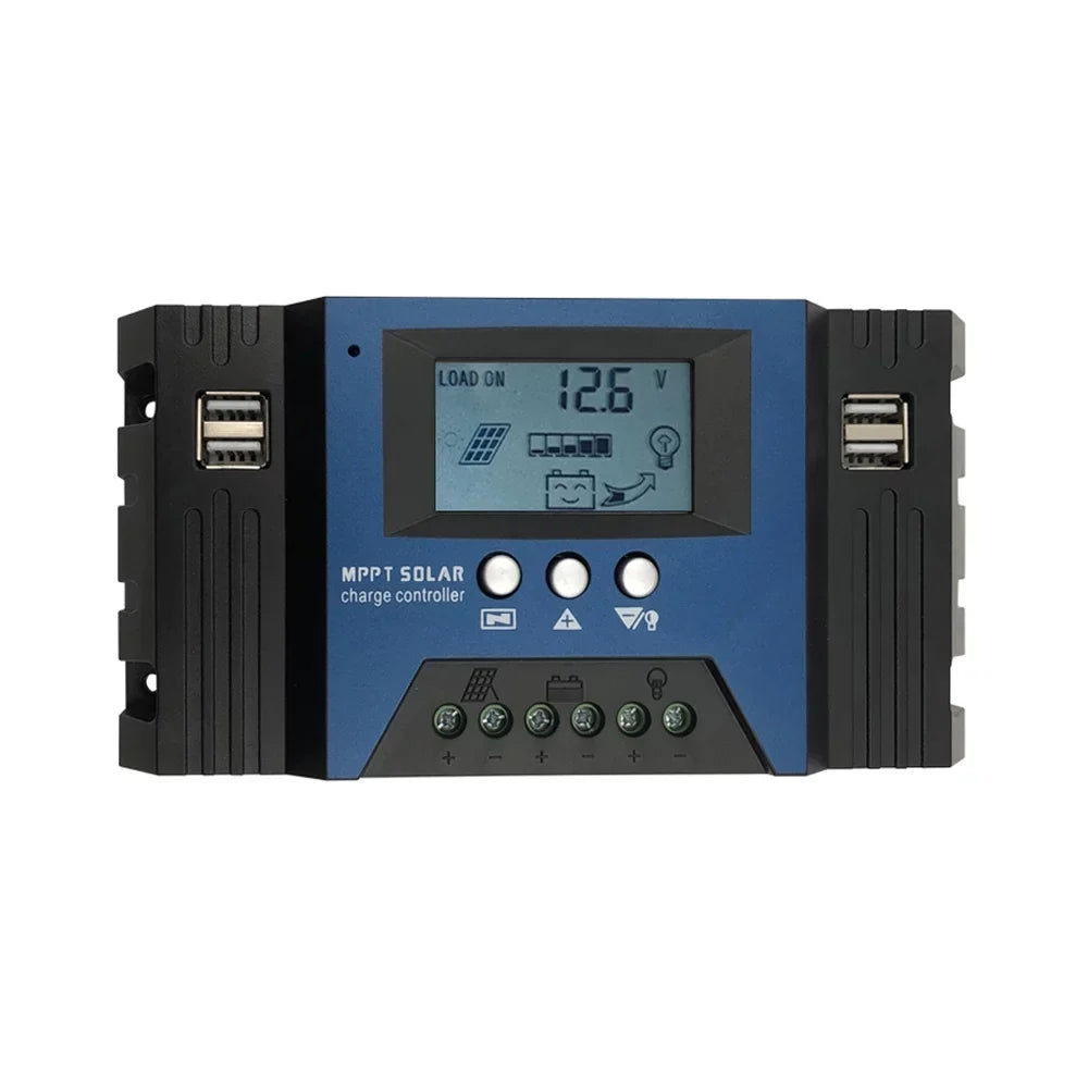Battery Display USB Output 4 Focus 30A Solar Adjustable LCD Charge 12/24V Controller Intelligent Setting Solar Parameter Auto Panel with Controller Timer Vistreck Regulator