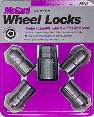 X - Locks Size) Set Wheel Cone (M14 4 Seat Thread 24215 Chrome 1.5 of