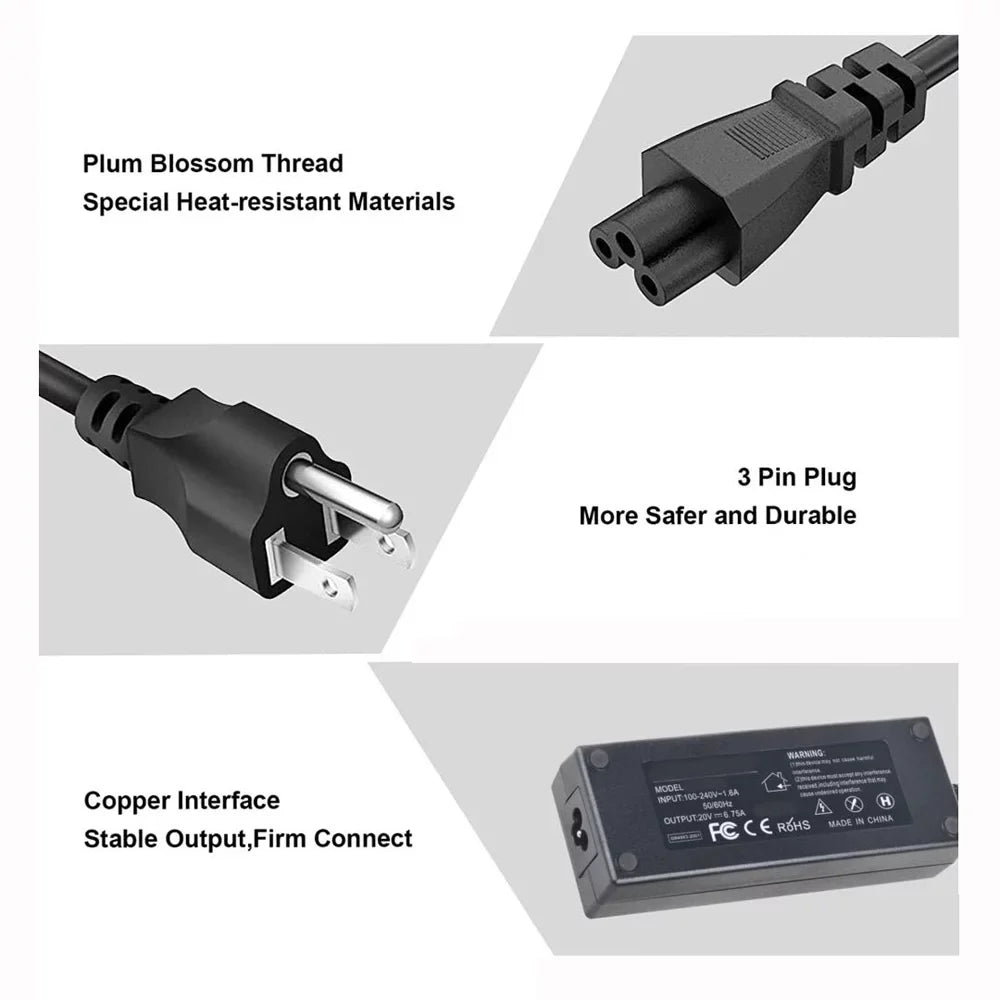 Y50-80 Power Lenovo PSU Y50-70 Mains for Y40-70 Adapter 135W CJP-Geek Charger Supply AC