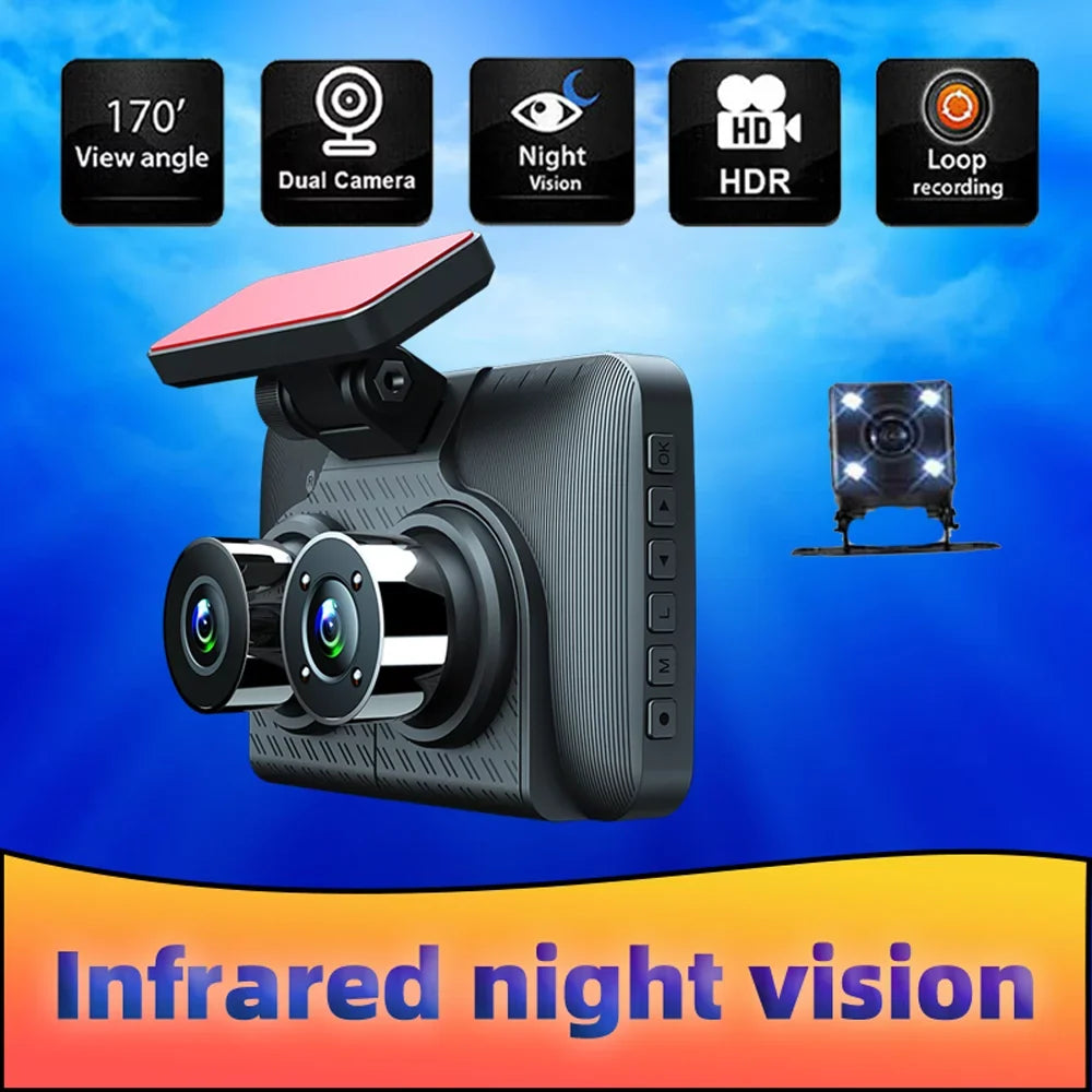 Clear Driving Auto Car 4in Mirror Apexeon Recorder Car Safety Cam, Recording Rearview Video Camcorder, Dash