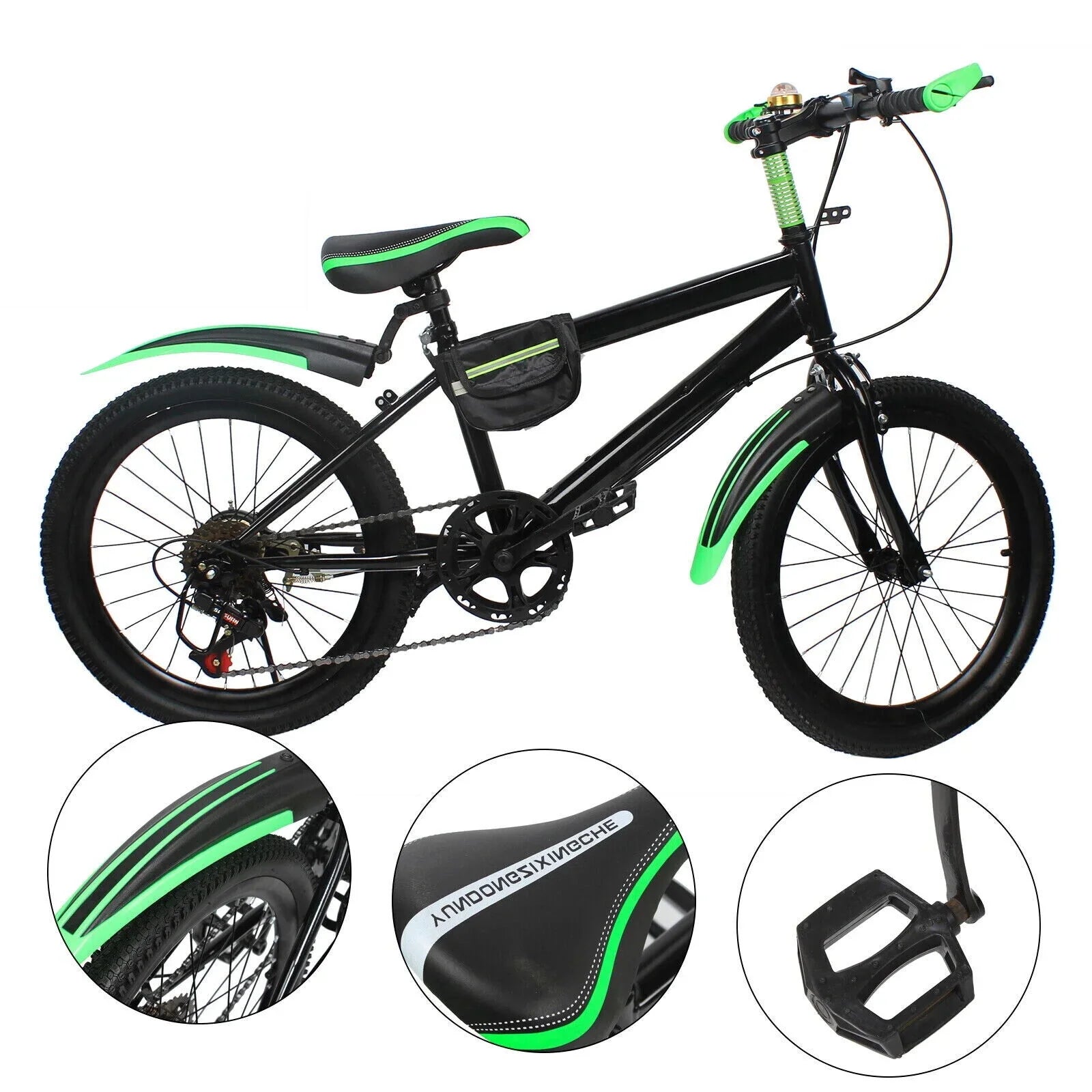 Steel Disc High Double Bike 7 Brake 20in Child Bicycle Speed Carbon Bike Kids w/