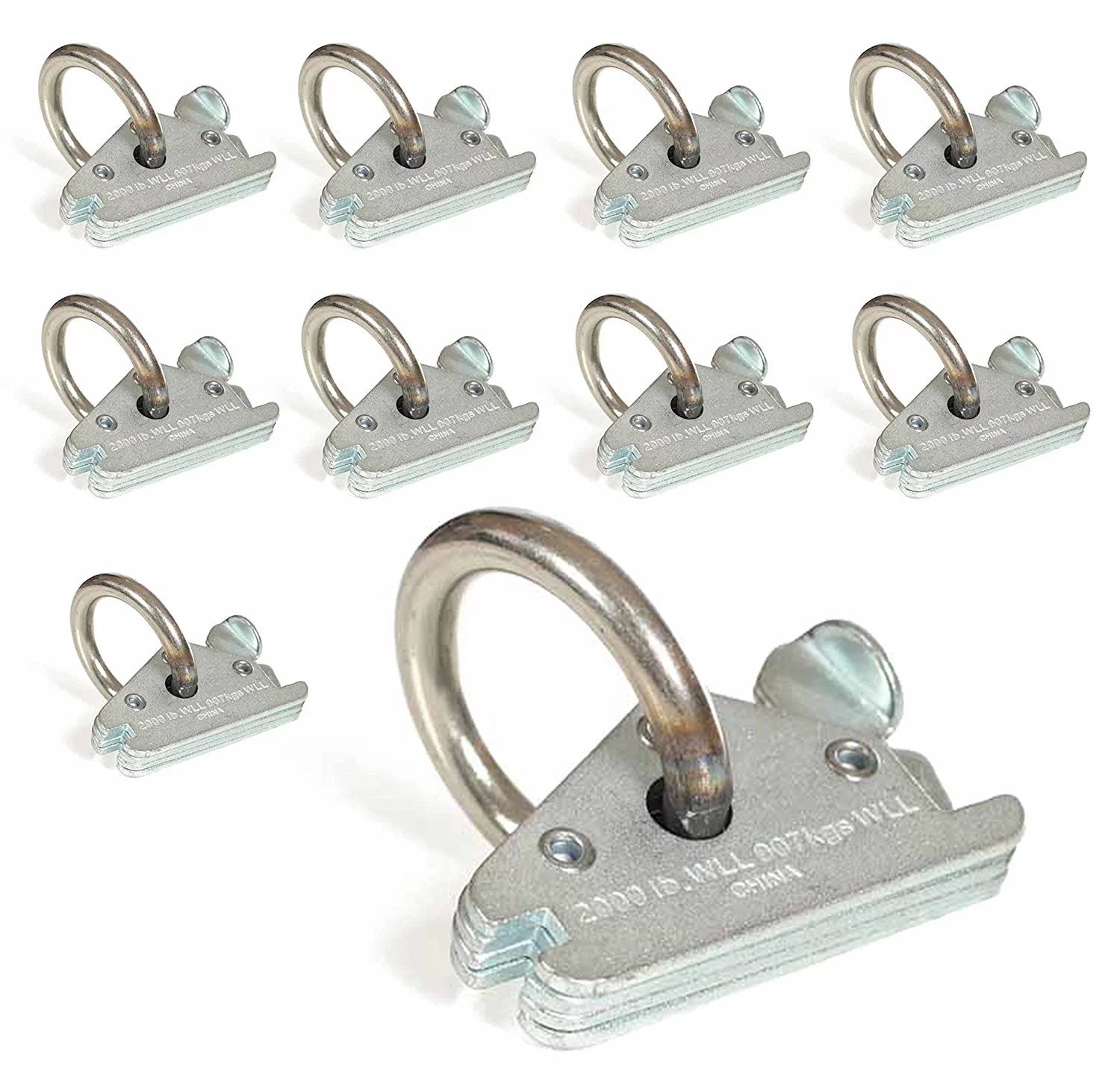 Duty Cargo Truck, Cargo Ring Attachments, Fitting Pickup Tie-Down Trailer, in ETrack Steel Tie to w/ Loads O-Rings, System Down E-Track TieDown DC Anchors Mall Van, Track Spring 10-Pack O E Heavy