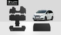 2015 - - Rubber USA) Compatible ToughPRO (Made with Odyssey in Weather Heavy All Cargo Full Mats with - Set - Duty HONDA Black