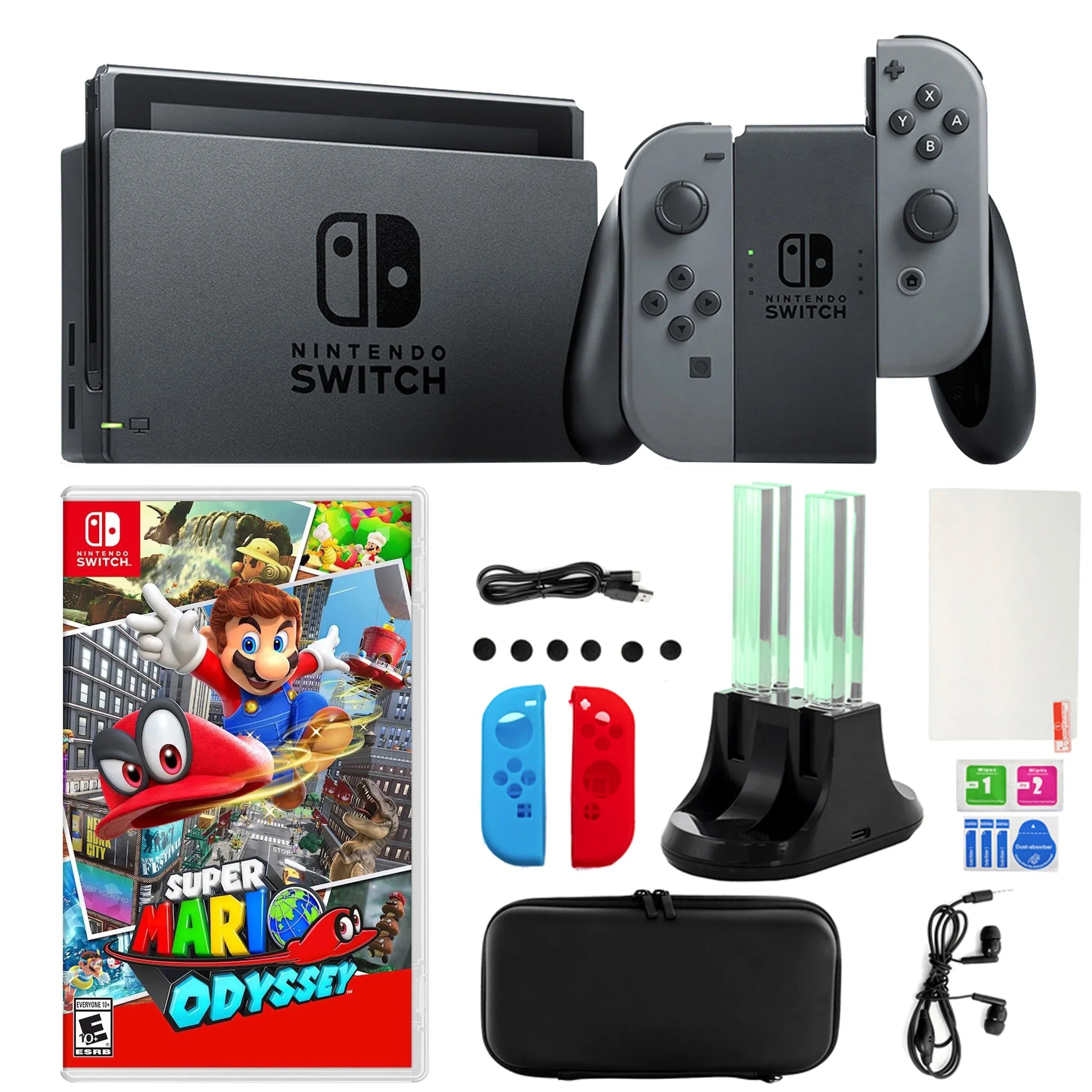 1 Gray and Party with Kit Switch in Joy-Con Mario 14 Nintendo Accessories