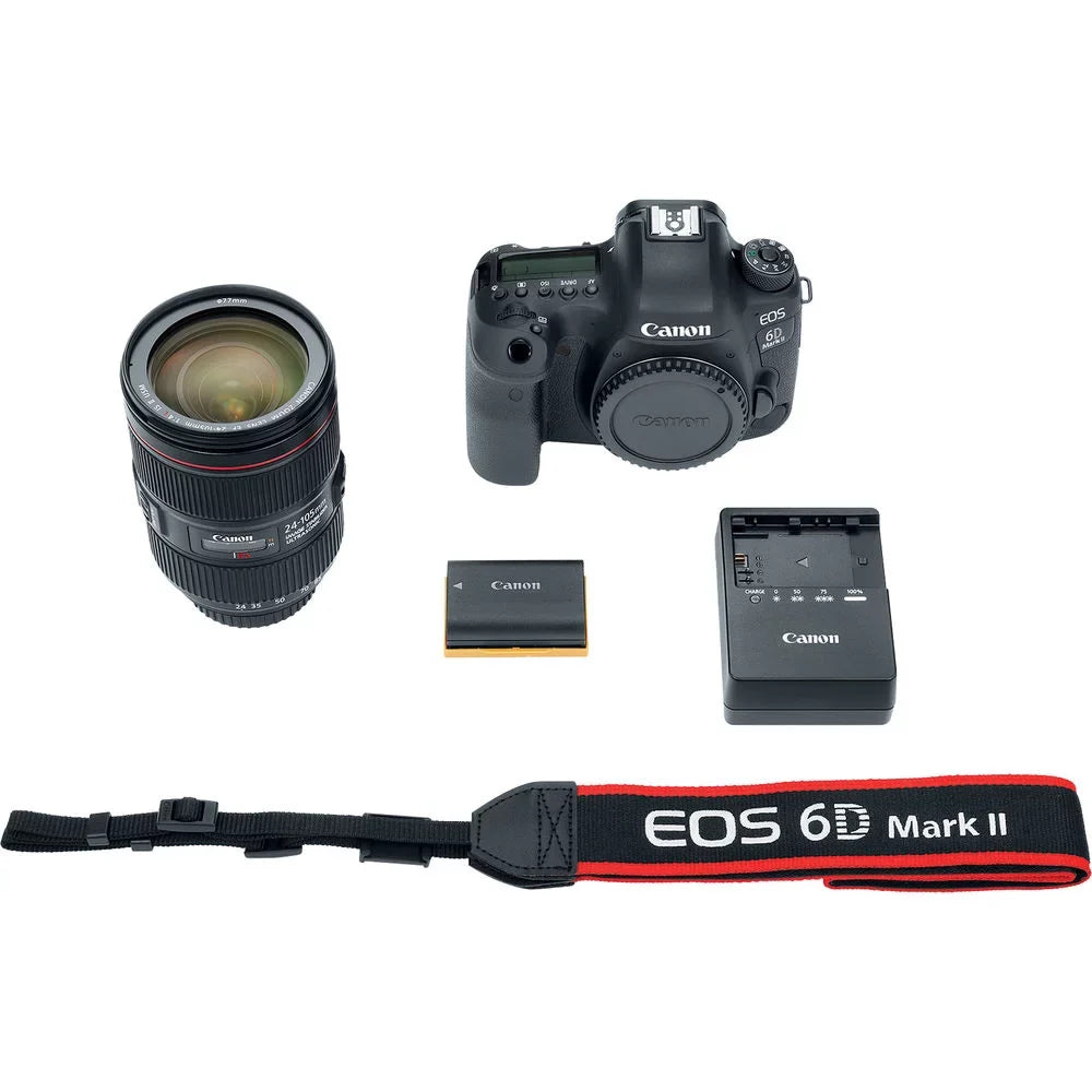 More Canon with Mark Camera II 24-105mm + Lens EOS II + 6D f/4L 64GB (1897C009)