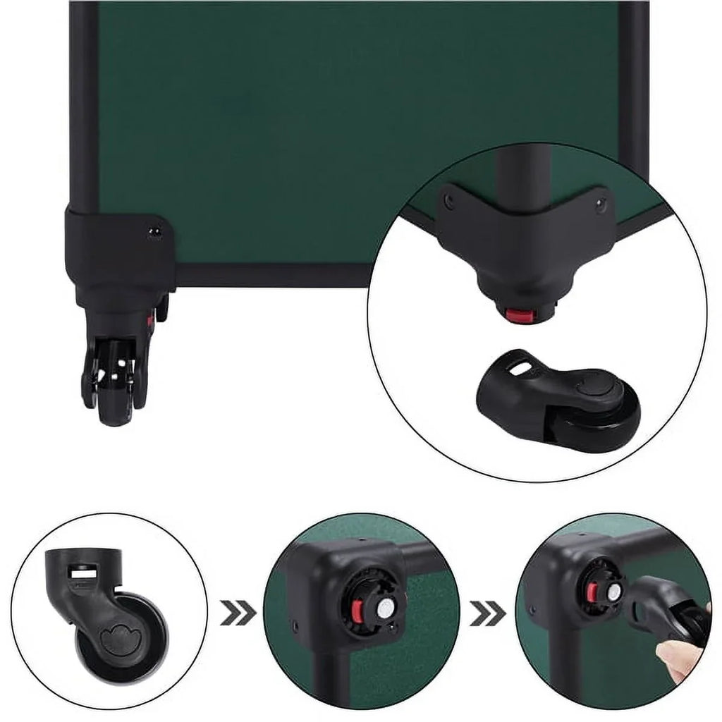 Makeup Green Aluminum Alden Case, Travel Professional Cosmetic Design 4-in-1 Dark