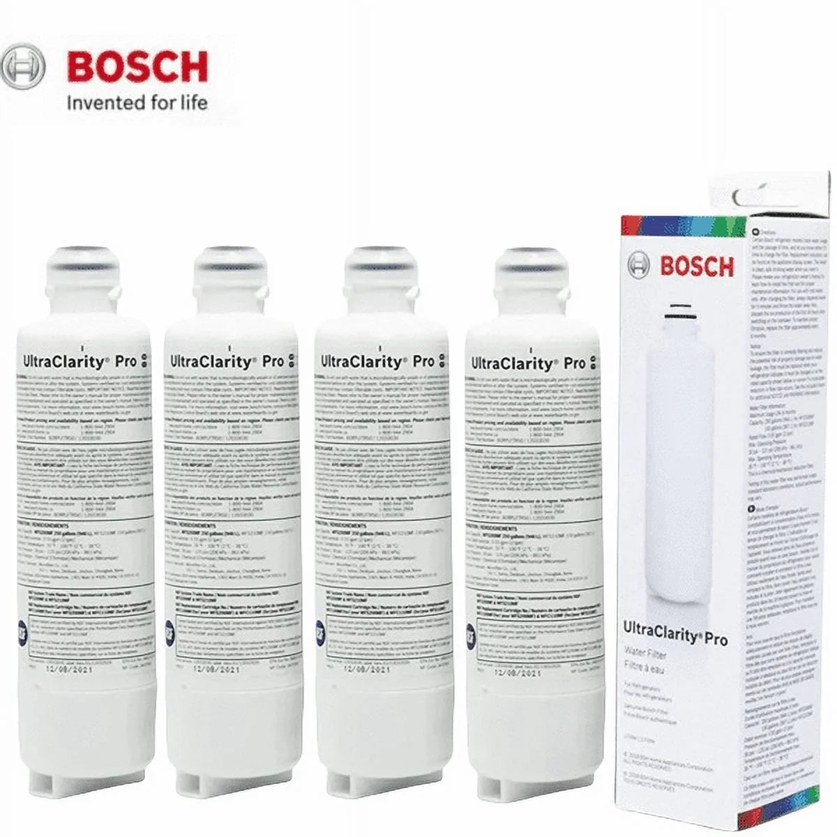 Water BORPLFTR50,BORPLFTR55, Pro RA450022, Filter, UltraClarity Bosch 11032531 Pack REPLFLTR55, Replacement/Compatible,4