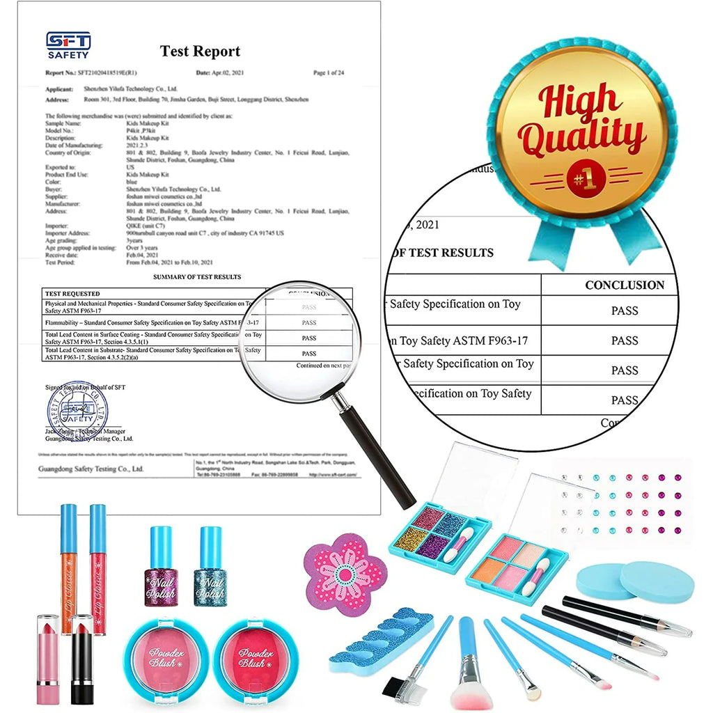 Makeup Kids 4 Cosmetic Old Makeup with Girls, 12 8 Girl Kit Makeup Children 11 Girls Play Case 9 Princess Real Washable for Kids, for 10 Kit 5 Makeup for Set 3 Girl, Birthday 7 for Toys Years 6