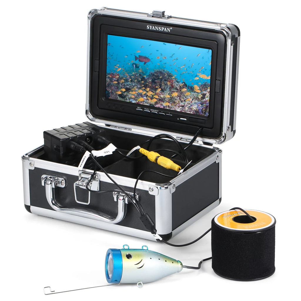 Finder Sea Cable Fishing with Boat moobody Waterproof LCD Display Ice Fish 15M/30M/50M for 7Inch/9Inch Camera Underwater IP68 Lake Fishing 12LEDs