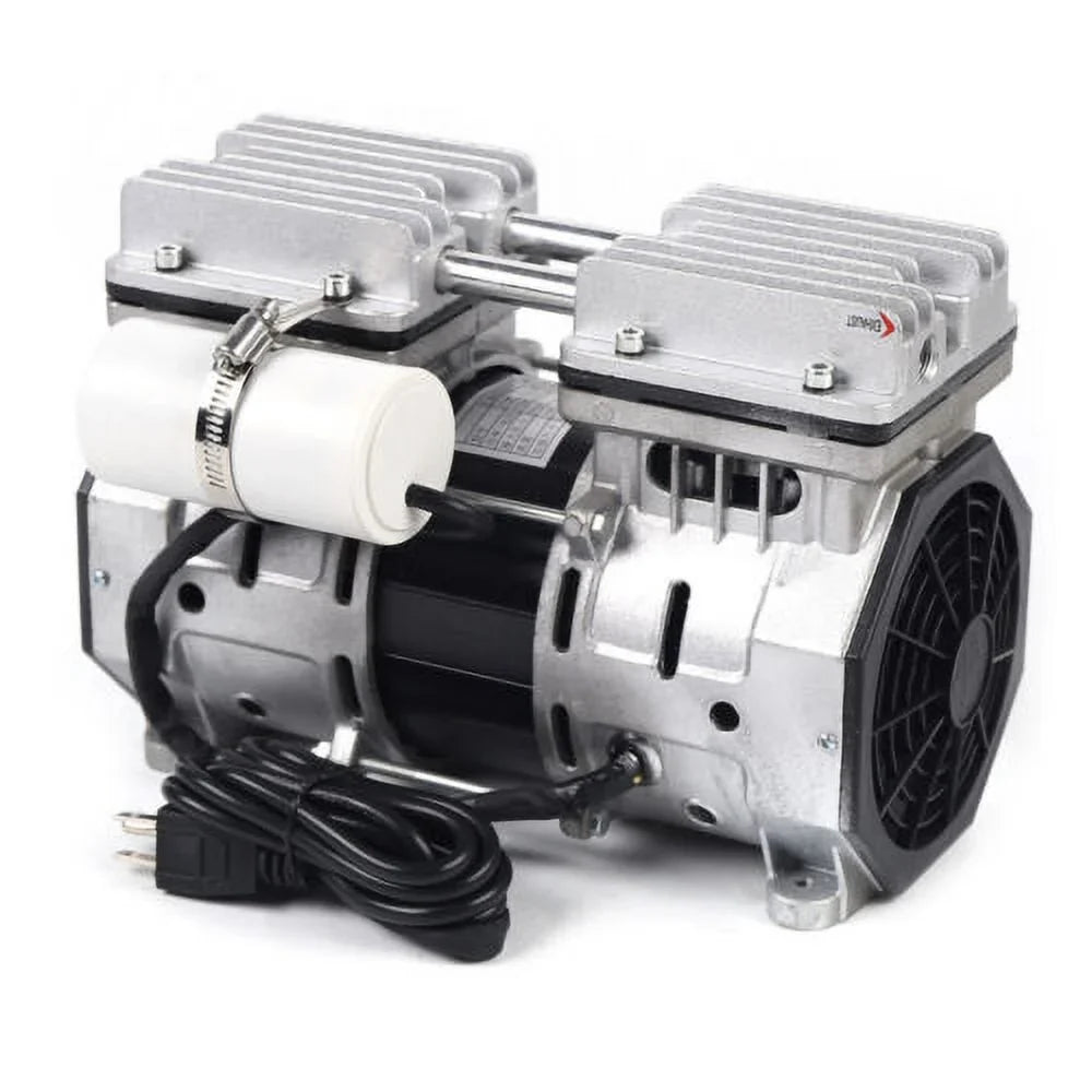 8 Double-Cylinder Piston Compressor 110V 1400 Vacuum Bar 680mmHg rpm Oilless