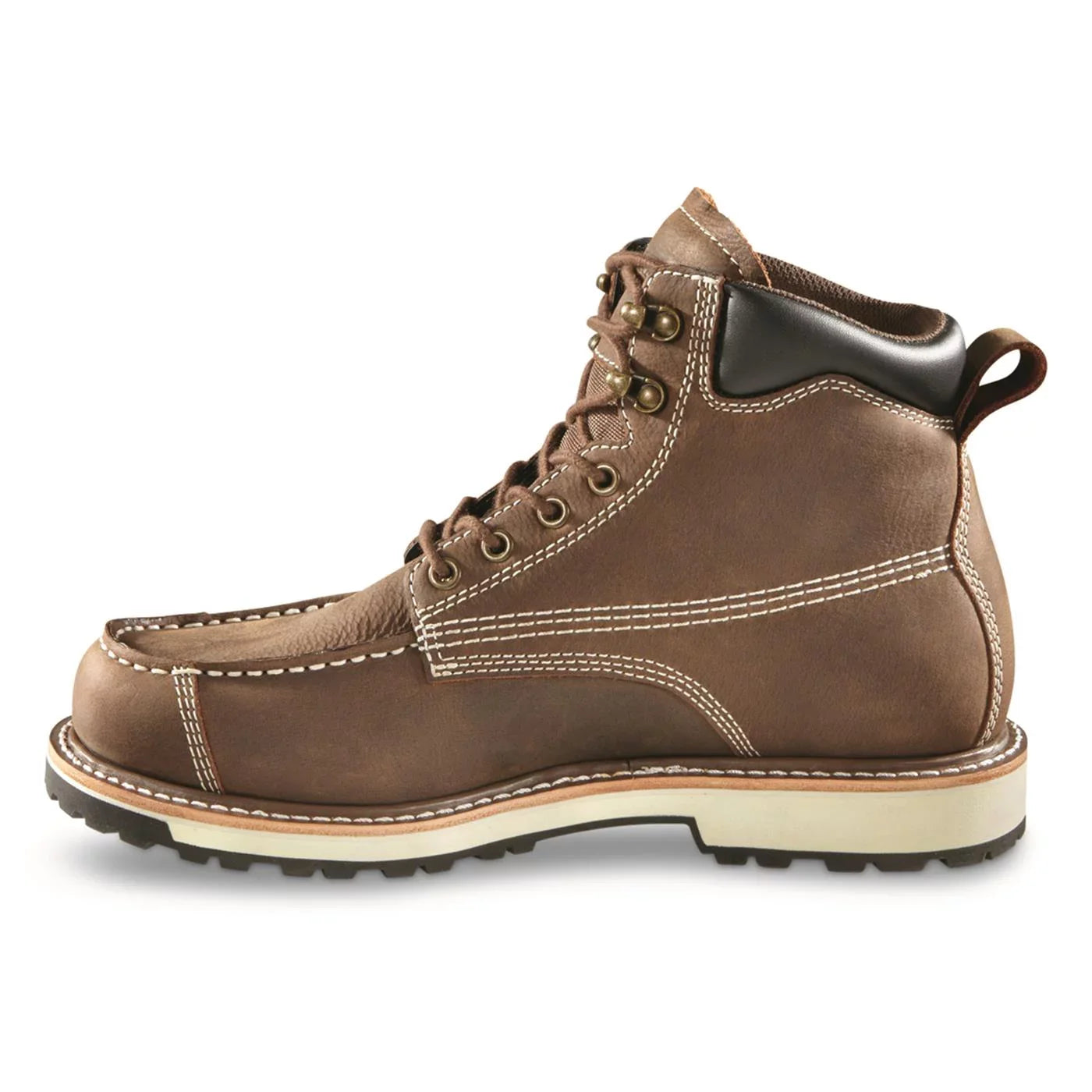 Guide Work Rugged Pull-On Boots Leather Moisture Timber Mens Gear Insoles, Waterproof Boot Shoes, Ankle Wicking Chukka