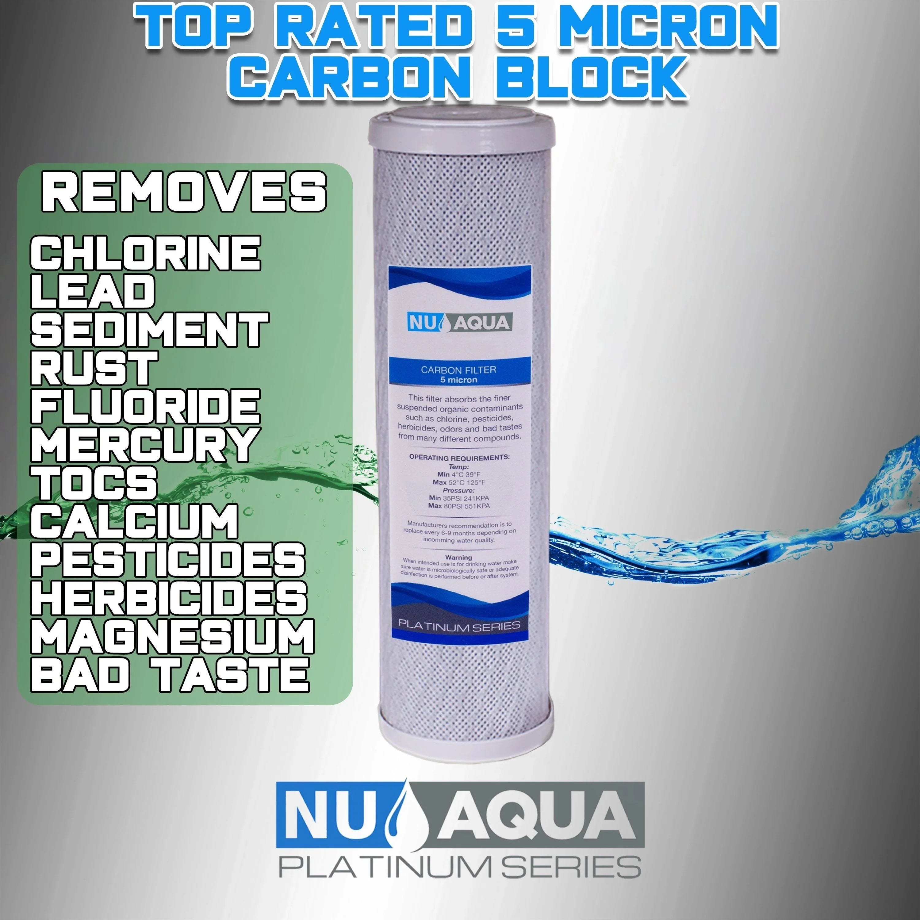 NU Filtration Countertop Stage Water System Aqua 1