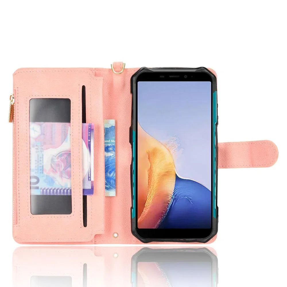 Holder Card Wallet Leather Leather Zipper X9 Flip Magnetic for Ulefone Armor Cover PU Case