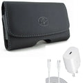 Fast Type-C G7 Jitterbug 4 for ThinQ, Charger Plus, 6ft LG Cable Clip Home Swivel 5 Pro - Plus Smart3 G8X Harmony PD Premier USB-C ThinQ, Lively (L455DL), 4 w Stylo Leather 25W Belt Case