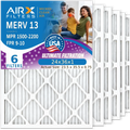 MPR Air USA Premium Pleated by 2200 Filters 1500 6 AC AIR. to 13 - WICKED Air Comparable Pack & AIRX Electrostatic MERV FPR Conditioner Filter HVAC 24x36x1 Filter FILTERS Furnace 9 CLEAN 24x36x1 Made