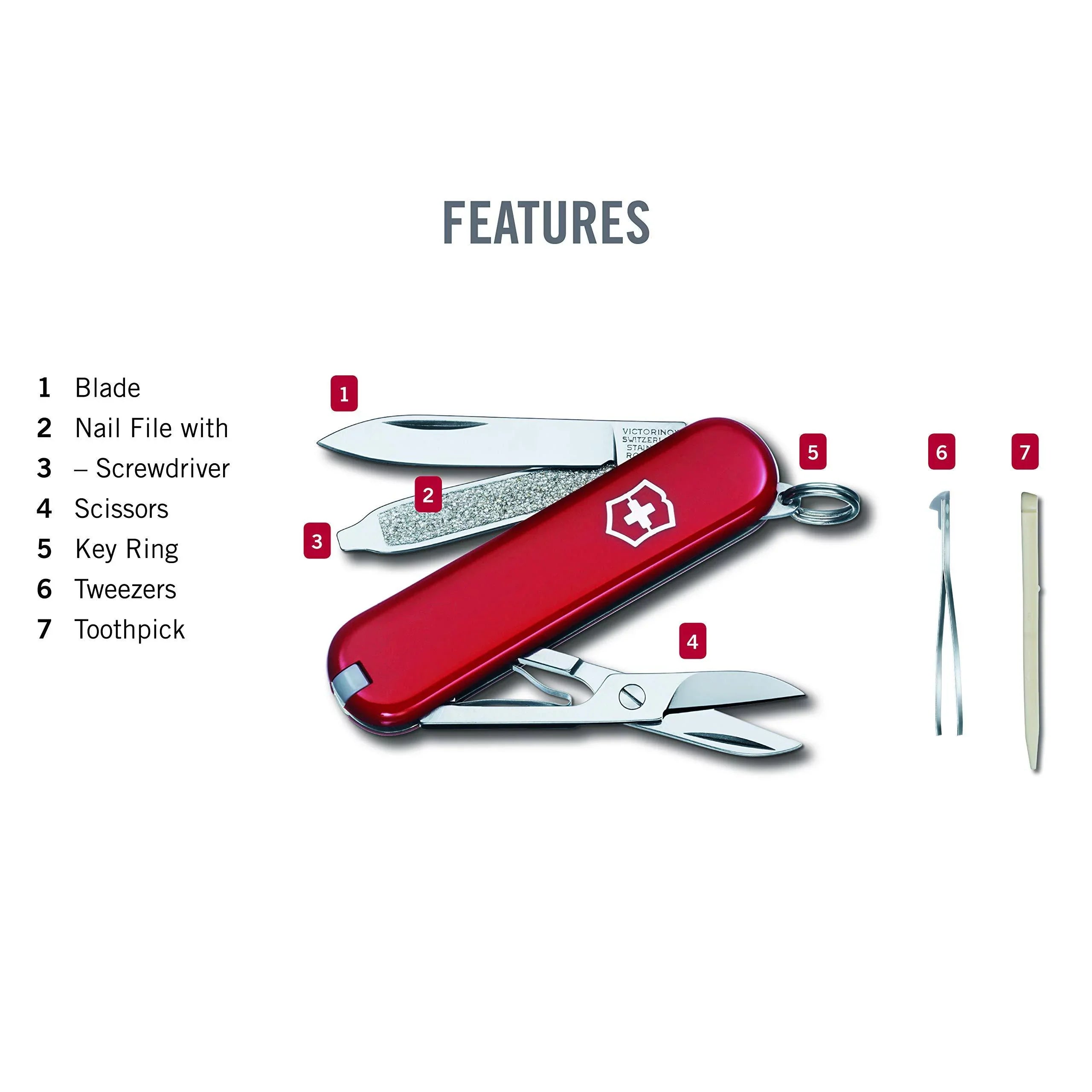 Knife, Red Classic Army Swiss SD Victorinox Pocket