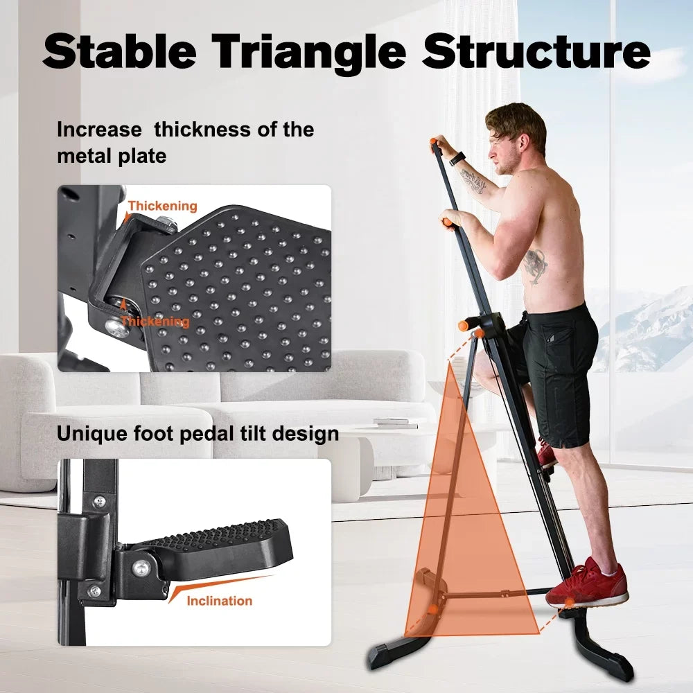 Climber Gym Relife with Adjustable 5 Vertical Machine for Display Home LCD Exercise Levels Sports